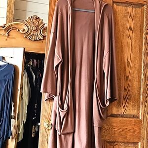 Hooded Lunya long jacket